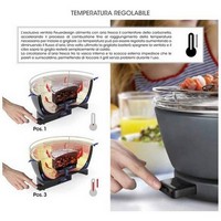 photo FEUERDESIGN - VESUVIO Grill RED - Kit with IGNITION GEL + CHARCOAL 3 Kg + TONGS 6